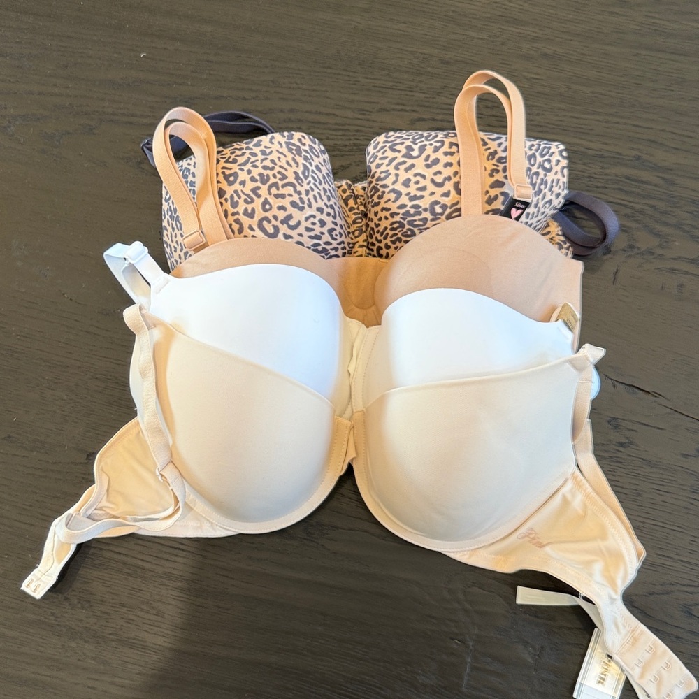 Leopard and White Bra Set brand new 32dd